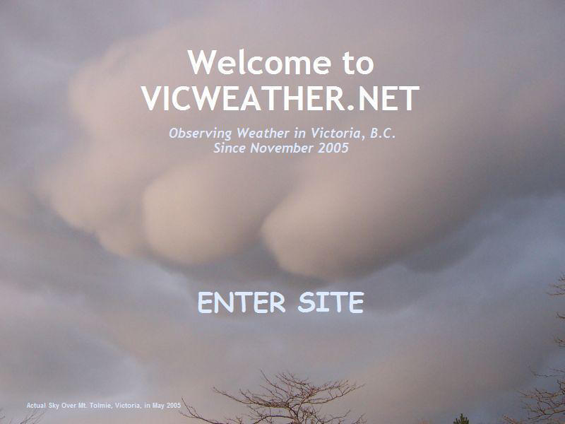 Vicweather.net - Observing Weather in Victoria BC Since November 2005